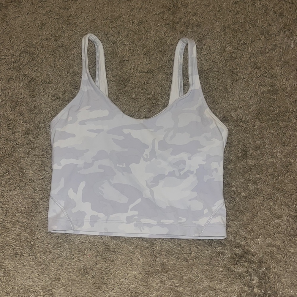 LULULEMON ALIGN WHITE CAMO TANK SIZE 4